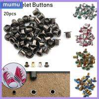 MUMU 20pcs 1 มม./2.5 มม. เสื้อผ้ารองเท้า Mini Ultra-small ปุ่มตาไก่โลหะ หัวเข็มขัดตุ๊กตา DIY อุปกรณ์เสริมกระเป๋าตุ๊กตา หัวเข็มขัด