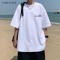 FARUILINE KOR003 เสื้อยืดแขนสั้นผู้ชายแนวโน้มภายในฤดูร้อนหลวมทั้งหมดตรงกับผู้ชายผ้าฝ้ายญี่ปุ่นเสื้อยืด bottoming