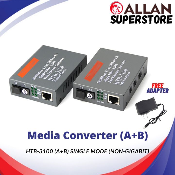 Allan Superstore HTB-3100 Media Converter Netlink Fiber Transceiver ...