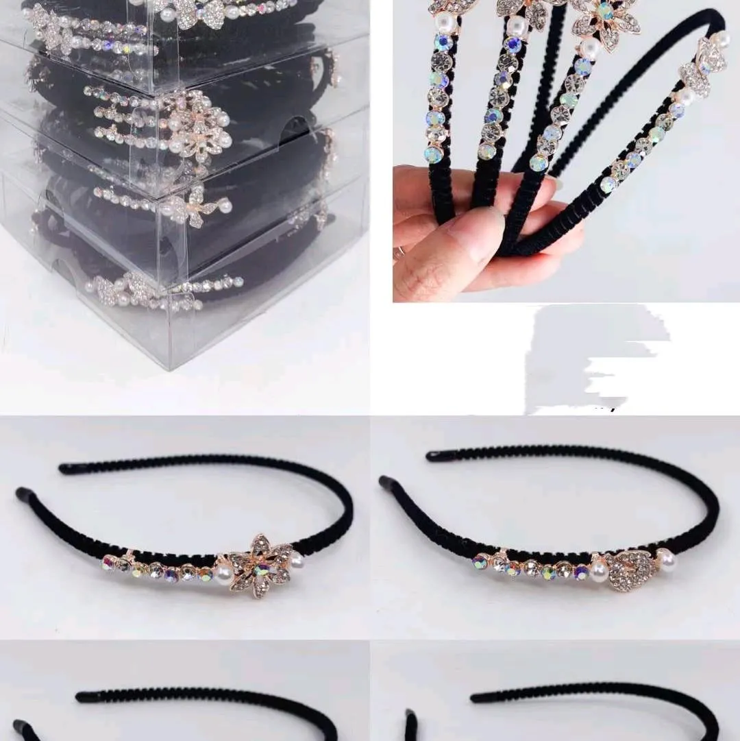 Korea version of the rhinestone headband simple fashion pressure hair |  Lazada PH