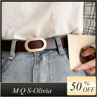 M·Q·S-Olivia   เข็มขัดแฟชั่นผู้หญิง เข็มขัดหนัง PU หัวทอง เข็มขัดผู้หญิง ใส่ง่าย ถอดง่าย