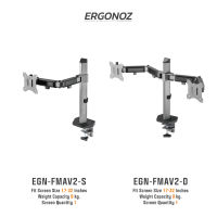 ERGONOZ รุ่น Full Motion Arm ขาตั้งจอคอม แขนจับจอ ขาตั้งจอ ขาตั้งจอคอมพิวเตอร์ Monitor Arm สำหรับหน้าจอ 17 - 32 นิ้ว