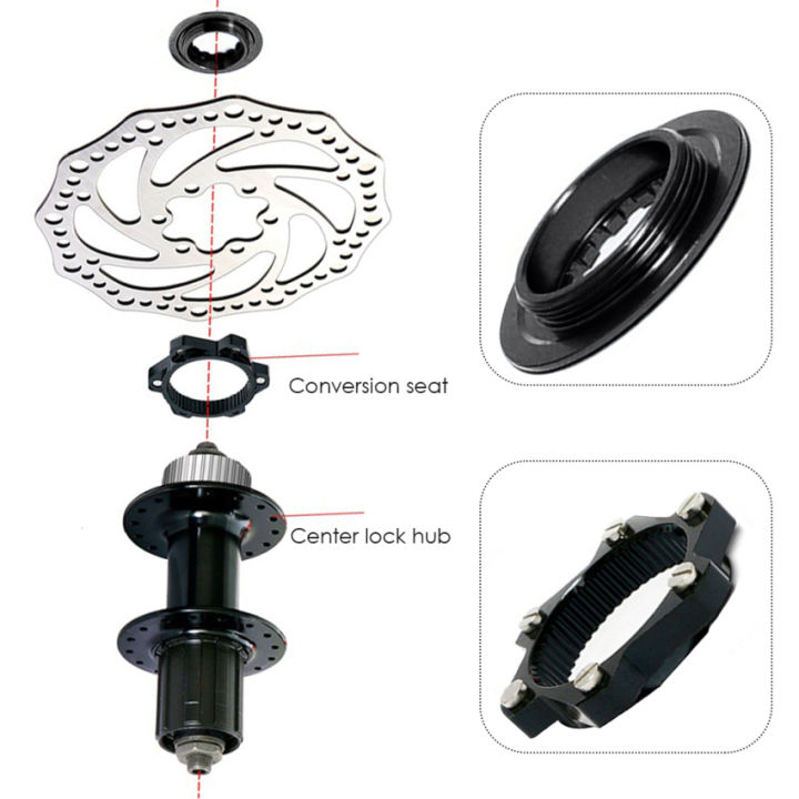 แผ่นตัวล็อคตรงกลางล้อจักรยานดุมล้อ-conversion-mountain-ตัวล็อคตรงกลางล้อจักรยานเปิด6-hole-จักรยานเบรคอะแดปเตอร์จักรยานกลางแจ้งขี่-entertainment