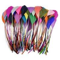 20pcs/lot Colored Feather Decoration Artificial Needlework Geese Catcher Feathers Handicraft Accessories