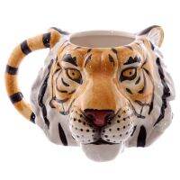 400MLCreative 3D Stereo Lion Head Tiger Head Ceramic Coffee Mug Hand-painted Beast Coffee Cup Animal Cup Birthday Christmas Gift