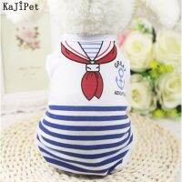 （A LIKE077）ชุดกะลาสีสำหรับสุนัข Cat Pet Stripe T เสื้อสุนัขขนาดเล็กเสื้อผ้าน่ารักสำหรับสุนัข Chihuahua Xs S ชุดสุนัขน่ารัก