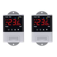 【LZ】☑✌  Controlador de temperatura sem fio WiFi termostato AC110-220 V DTC1201 sensor NTC display digital controle de aplicativos 2 pcs