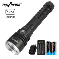 HaixnFire DV70ไฟฉายกันน้ำใต้น้ำ XH-P70ไฟฉายดำน้ำ10000 Lumens ตะเกียงตั้งแคมป์กลางแจ้ง