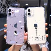 เคสโทรศัพท์อวกาศลายการ์ตูนนักบินอวกาศ,เคสใส TPU นิ่มกันกระแทกสำหรับ IPhone 13 Pro MAX XS XR X 12 Pro 11 Pro Max 7 8 Plus