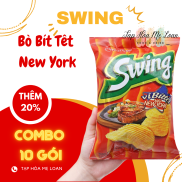 COMBO 10 Gói Snack Bim Bim Khoai Tây Vị Bít Tết Kiểu New York Swing gói 30g