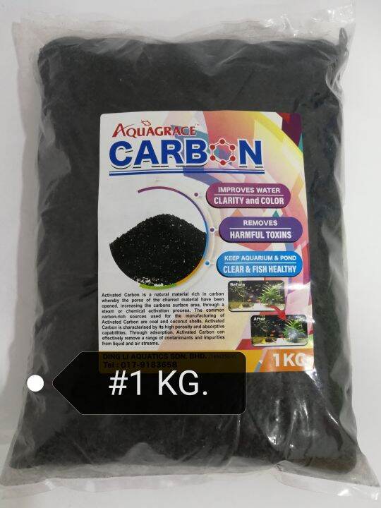 AquaGrace Activated Carbon Filter Fish Aquarium 1kg Lazada