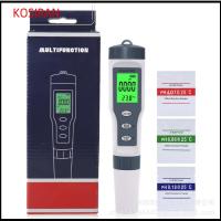 KONSIRAN 0.00-14.00pH เครื่องวัดค่า pH แบบ3 in 1 1-19999ppm 0-60.0 ℃ เครื่องวัดค่า ph/tds/temp การชดเชยอุณหภูมิ พลาสติกทำจากพลาสติก เครื่องทดสอบการตรวจสอบคุณภาพน้ำ การทดสอบน้ำดื่ม