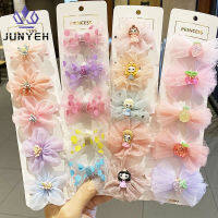 5ชิ้น/เซ็ตเกาหลีโบว์ลูกไม้กิ๊บติดผมเด็ก Barrettes อุปกรณ์ทำผมคลิปสำหรับทารก