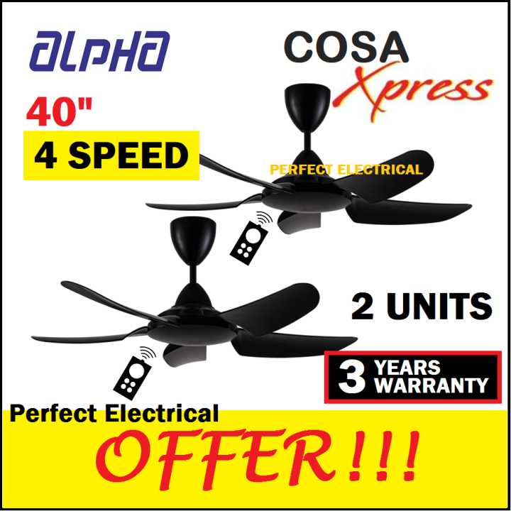 [FREE SHIPPING] Alpha COSA Xpress 40 inch Ceiling Fan Baby Fan with 4