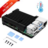 【Free-delivery】 Unex Lanka Tradings สำหรับราสเบอร์รี่ Pi 4รุ่น B กรณีที่มีอลูมิเนียมฮีทซิงค์เสา