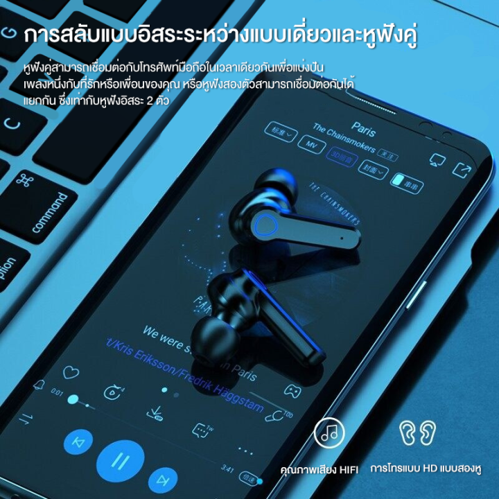 tws-บลูทูธ-5-1-หูฟัง-ลลิแอมป์ชั่วโมงชาร์จกล่องหูฟังไร้สาย-สเตอริโอกีฬากันน้ำหูฟังชุดหูฟังพร้อมไมโครโฟน-อัพเกรดจอแสดงผลไฟ-led-รับเริ่มต้นอัตโนมัติและจับคู่-อัพเกรดฟังก์ชันการทำงา