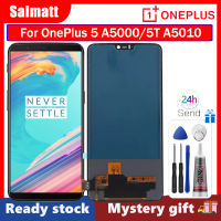 Salmatt จอแอลซีดีจอ OLED สำหรับ OnePlus 5 A5000 / OnePlus 5T A5010จอแสดงผลหน้าจอสัมผัส Digitizer อะไหล่ประกอบหน้าจอจอแสดงผล TFT LCD