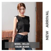 Pela.bkk-Belloc crop top เสื้อครอป-สีดำ