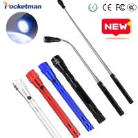 Portable LED Flashlight Outdoor Tools Emergency Light Flexible Head 3 LED Flashlights Telescopic Torch with Magnet Rechargeable  Flashlights