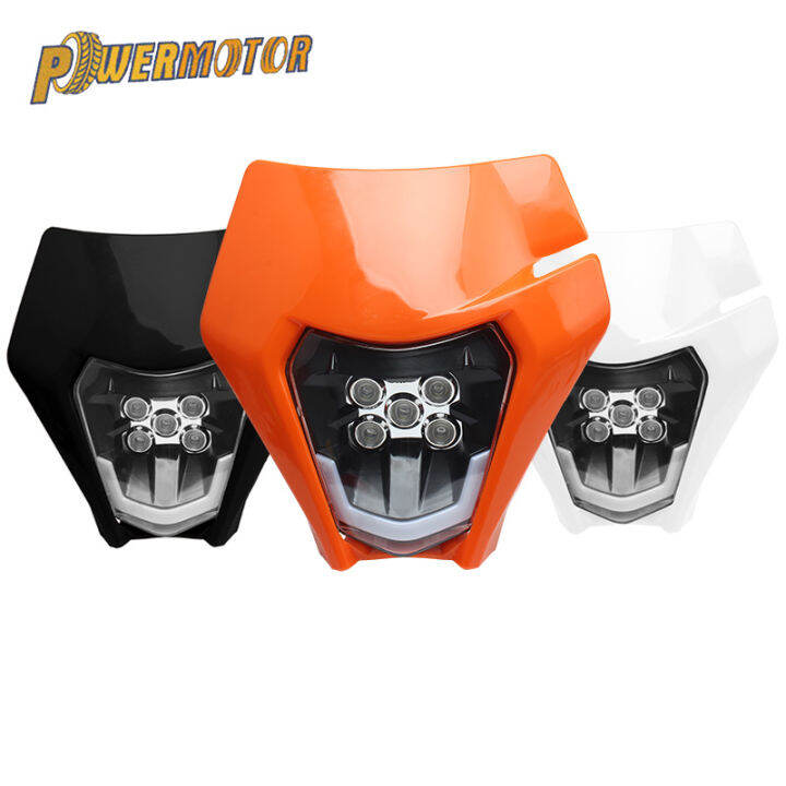 For KTM Headlight Plate Motorcycle Headlights LED Enduro Universal