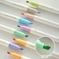 ปากกาเน้นข้อความปากกามาร์กเกอร์ฟลูออเรสเซนส์4สี/ชุดเครื่องเขียนกลิตเตอร์ดีชุดปากกาไฮไลท์ญี่ปุ่นเครื่องเขียนน่ารัก Kawaii V
