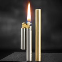 卍 Kerosene Pure Copper Small Lighter Cylindrical Nunchuck Cigarette Lighter Special Shape Vintage Trolley Lighter Cool Gift