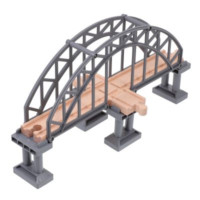 Wood Railway Bridge Suspension Bridge Model Bulk Toys Railway Model Brain Toy Train Scene Toy Props Train Track Model Brio Train