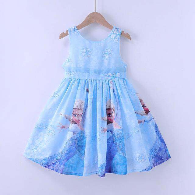 jeansame-dress-elsadress-frozenprint-children-39-svest-birthday-partycotton-middle-agedchildren-39-s-dress