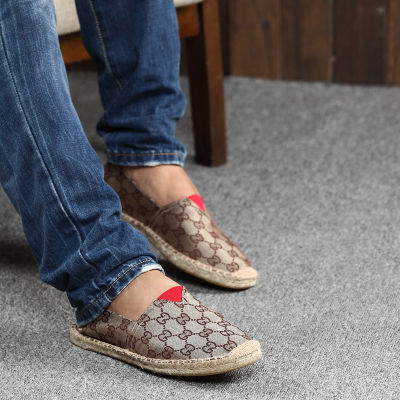 W.eizru [Gratis Ongkir] รองเท้าชาวประมงรองเท้าผ้าใบโทมัส Sepatu Slip On สำหรับรองเท้าไม่มีส้นใส่สบายสำหรับผู้ชาย Kasut Lelaki