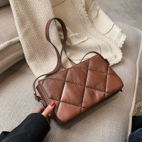 2022 Luxury Designer PU Leather Womens Crossbody Bags Simple Small Flip Shoulder Bag Female Lingge Quilted Handbags And Purses