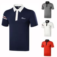 Titleist เสื้อโปโลเสื้อยืดกีฬาแขนสั้นชาย,เสื้อกอล์ฟกางเกงเล่นกอล์ฟ2023เสื้อออกกำลังกายระบายอากาศได้ดีในฤดูร้อน