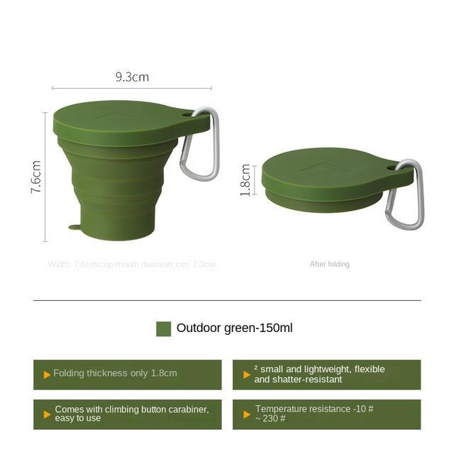 cw-๑-150ml-folding-cup-retractable-heat-resistant-silicone-teacup-outdoor-telescopic-drinking-mug-withlid