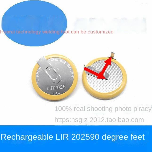 2022 New BMW car remote control key battery LIR2025 90 degrees can