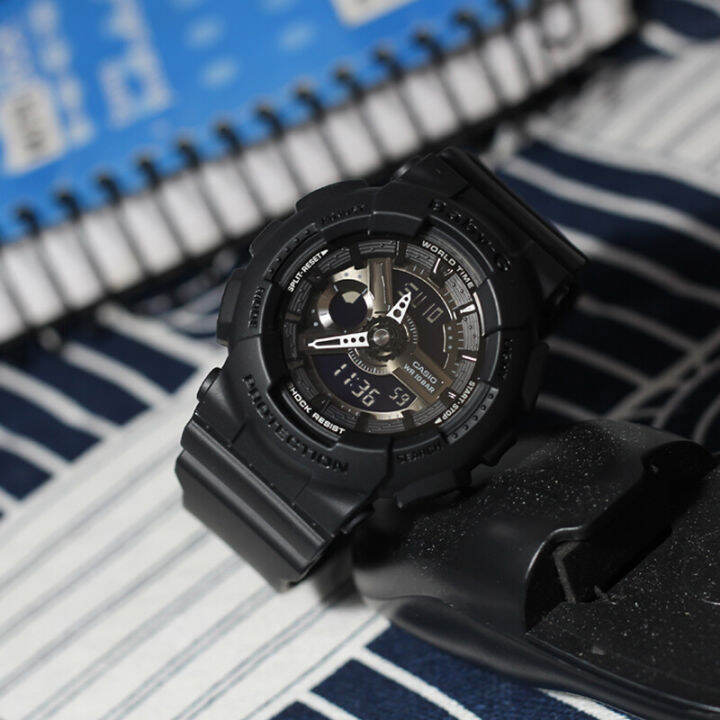 g-shock-baby-g-ga2100-ba110-คู่ชายหญิงชุดกีฬานาฬิกาแสดงเวลาคู่กันกระแทกและกันน้ำโลกไฟ-led-คนรักกีฬานาฬิการับประกัน-4-ปี-ba-110bc-1a-ga-2100-1a3