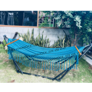 Võng xếp sắt sơn tĩnh điện cao cấp bao gồm khung võng và lưới võng nằm đan