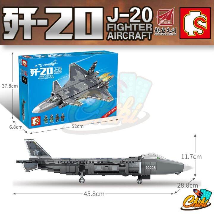 ตัวต่อ-sembo-block-เครื่องบินขับไล่-j-20-fighter-aircraft-sd202128-จำนวน-775-ชิ้น