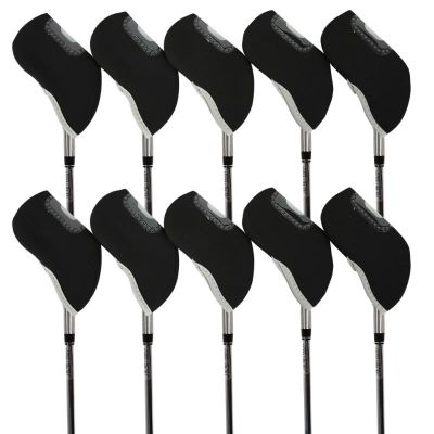 ■ஐ 10 Pcs Golf Club Iron Head Protector Golf Iron Head Covers Set Iron Putter Protective Club Cover อุปกรณ์กอล์ฟ 14 สี