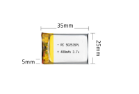 502535 3.7V 400mAh Polymer Battery สำหรับกล้องติดหน้ารถ mp3 mp4