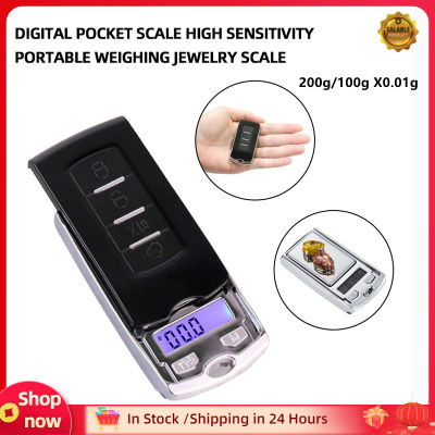【Lucky】New 100G/200G * 0.01G Mini LCD Electronic Digital Jewelry Pocket Scale Jewelry Gold Weight Scale Gram Balance Weight Scales As Car Key