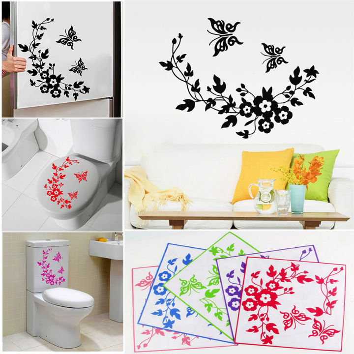 wasteland-beauty-9-colors-vine-bathroom-wall-kitchen-room-door-novelty-wallpaper-wall-decals-butterfly-flower-stickers-refrigerator-decor-toilet-decorative-sticker