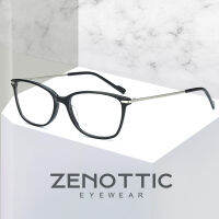 ZENOTTIC Square Metal Glasses Frame For Men Women nd Designer Optical Myopia Degree Eyewear Clear Len Prescription Eyeglasses