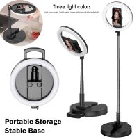 USB Charge Selfie Ring Light Mobile Phone Lens LED Selfie Lamp Ring for Live Video Fill Light Retractable Stand Selfie Light