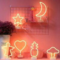 LED Stars And Moon Neon Lights E-Sports Room Bedroom Bedside Decoration Birthday Bar Atmosphere Proposal Decorative Lights 【SEP】