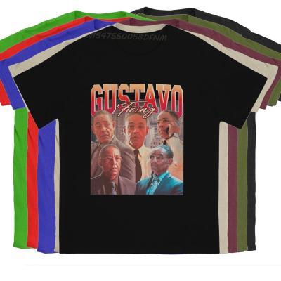 GUSTAVO FRING Vintage 90s Rap Style T-shirts Mens  Pure Cotton Harajuku T-Shirt Camisas Heisenberg Breaking Bad Tee Shirt