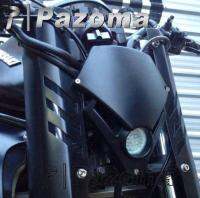 PAZOMA ไฟหน้ารถสีดำมอเตอร์ไซค์คันเล็กไฟหน้า Enduro Streetfighter LED สำหรับ GSX ZXR CBR CBF Hornet Fazer