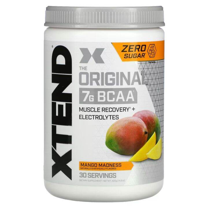 XTEND The Original 7G BCAA Muscle Recovery Electrolytes Mango Madness Dietary Supplement 405g