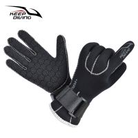 KEEP DIVING 3MM Genuine Neoprene Gloves Anti Scratch and Keep Warm for Scuba Diving Non-slip Snorkeling Equipment