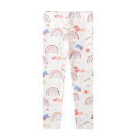 Kids Clothing Girls Rainbow Stretch Leggings สำหรับ2-7ปี