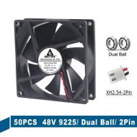 50 Pieces 9225B DC Cooling Fan 48V 2Pin 9CM 92MM 92mm * 25mm Ball Bearing Computer Heatsink Fan for PC Case CPU Cooler 3500RPM Cooling Fans