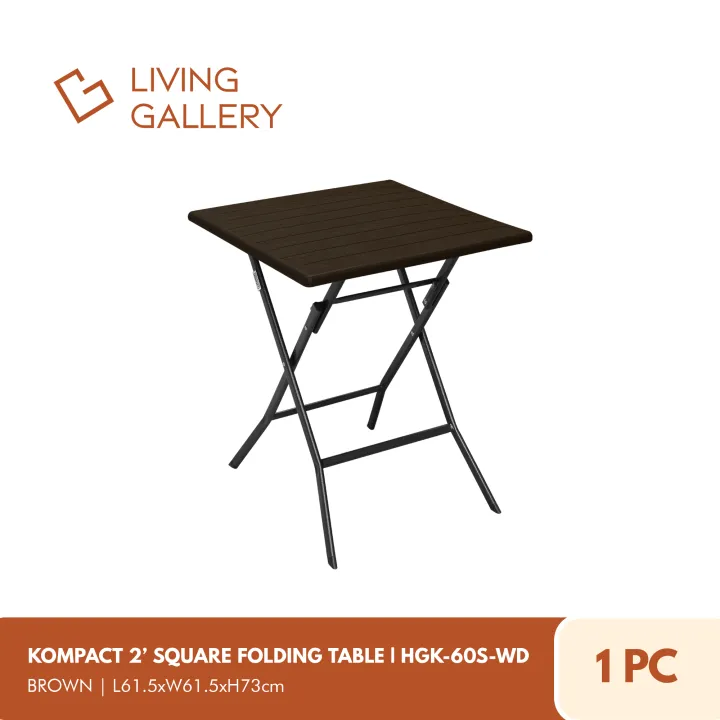 Kompact 2' Square Folding Table L61.5xW61.5xH73cm Commercial Grade